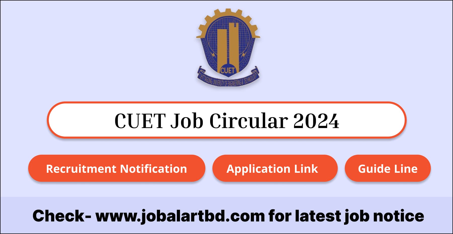 CUET Job Circular 2024 